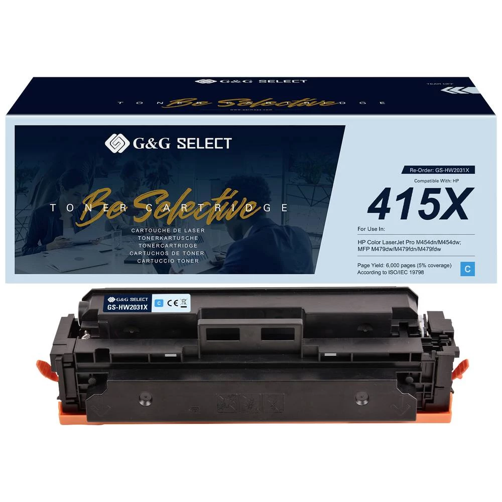 G&G toner zamijenjen HP 415X kompatibilan cijan W2031X GS-HW2031X(415X) slika