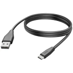 Hama USB kabel za punjenje USB 2.0 USB-A utikač, USB-C® utikač 3.00 m crna 00201597