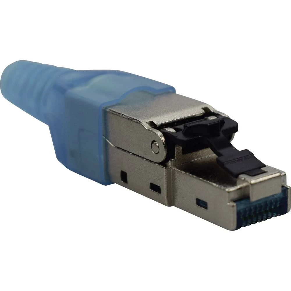 KOMOS RJ45 mreža adapter cat 6a [1x muški konektor RJ45 - 1x slobodan kraj] cink slika