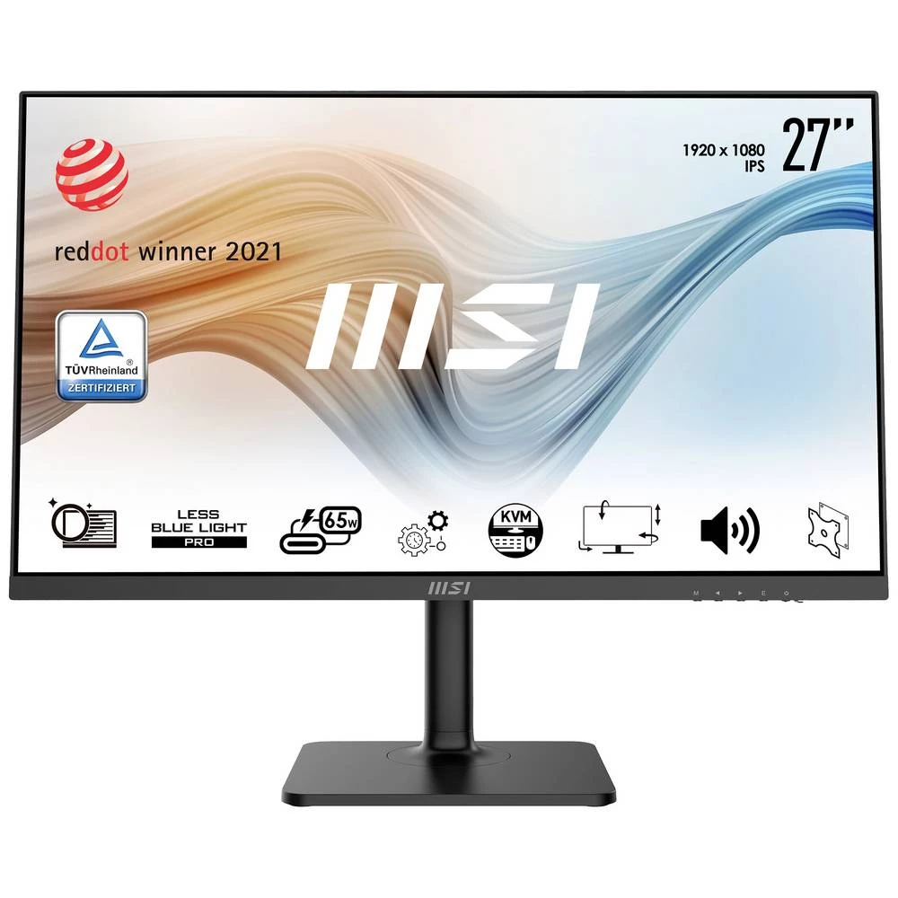 MSI Modern MD272PDE LED zaslon 68.6 cm (27 palac) Energetska učinkovitost 2021 F (A - G) 1920 x 1080 piksel Full HD 5 ms slika
