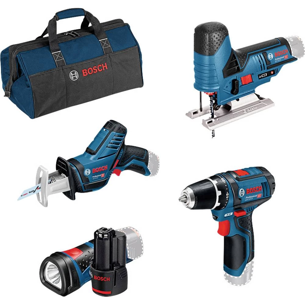 Bosch Professional 0615990M06 akumulatorska bušilica 12 V 2 Ah li-ion uklj. ubodna pila, uklj. akumulatorska sabljasta slika