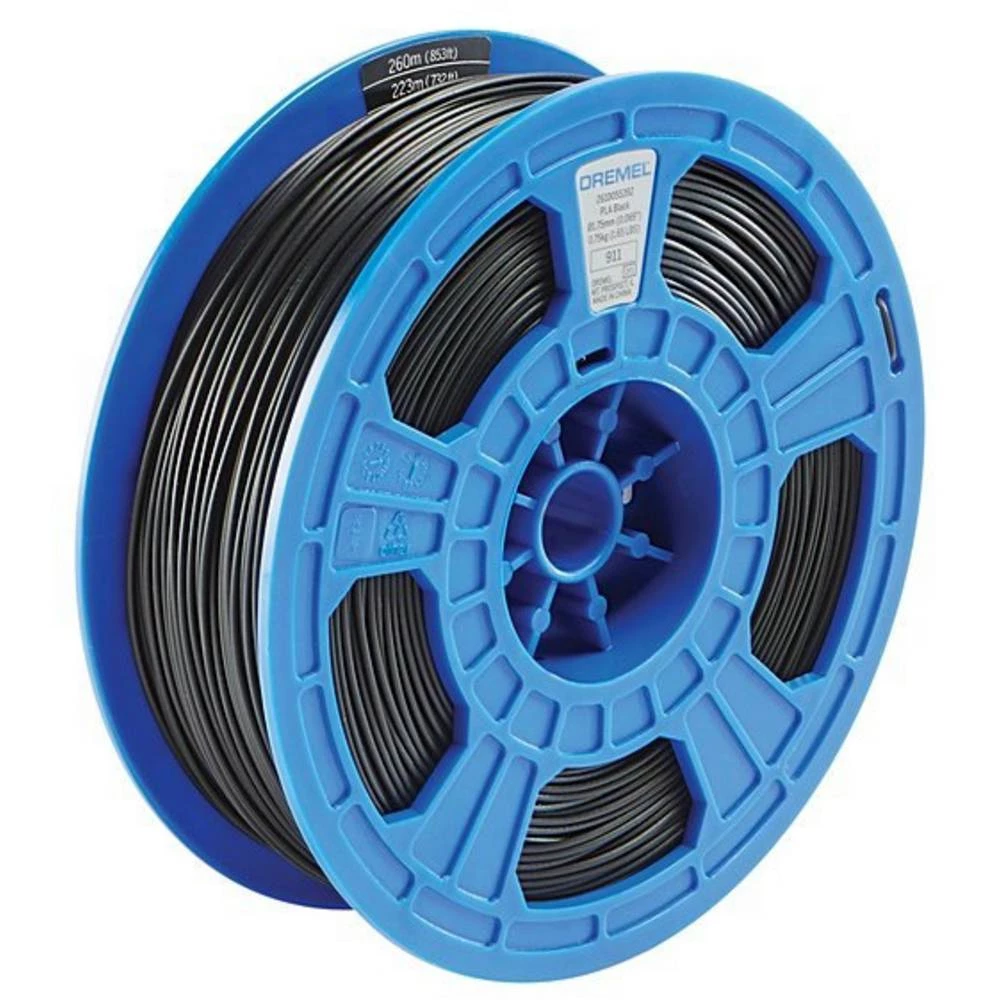 Dremel 2615PL02JA DR 3D PLA Filament D02 schwarz RFID 3D pisač filament pla 1.75 mm crna 750 g slika