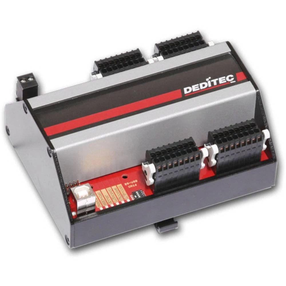 I/O modul Deditec BS-USB-O16-R16 USB Broj digitalnih izlaza: 16 Broj digitalih ulaza: 16 Broj relejnih izlaza: 16 Broj analognih slika