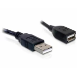 Delock USB kabel USB 2.0 USB-A utikač, USB-A utičnica 0.15 m crna 82457