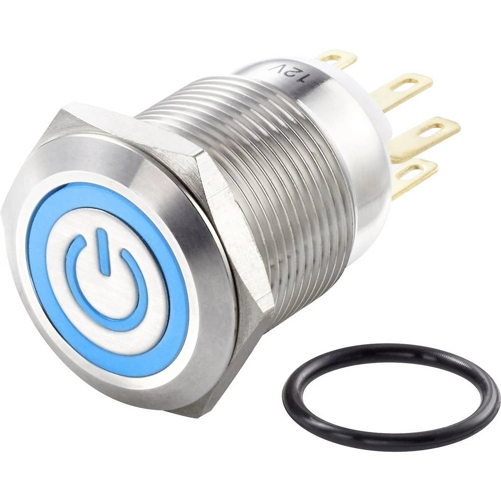 TRU COMPONENTS TC-LAS1GQ-11ET/B/12V/S Tlačni prekidač sa zaštitom od vandalizma 250 V/AC 3 A 1 x OFF/(ON) IP65 vraća se u izspri slika