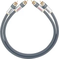 Oehlbach Cinch Audio Priključni kabel [2x Muški cinch konektor - 2x Muški cinch konektor] 1 m Antracitna boja pozlaćeni kontakti slika