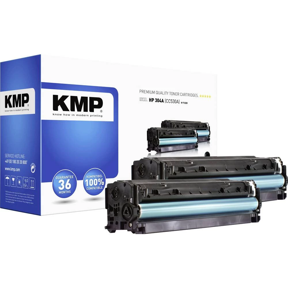 KMP Tonerji, komplet od 2 komada Zamijena HP 304A, CC530A Kompatibilan Crn 3500 Stranica H-T122D slika
