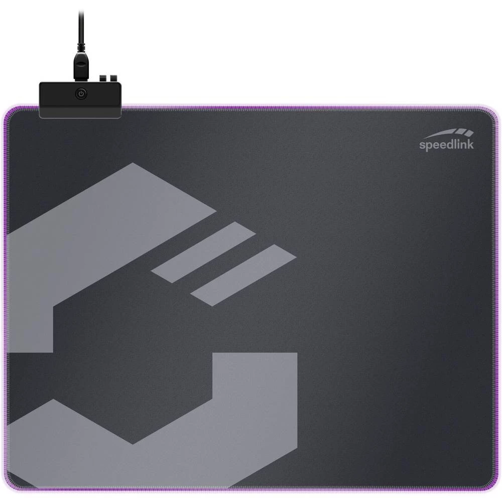 SpeedLink LEVAS osvijetljena podloga za miša osvjetljen, sklopivi, neklizajuće crna (Š x V x D) 360 x 4 x 265 mm slika