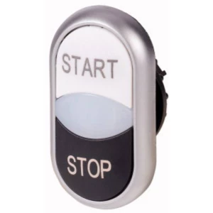 Dvostruko tipkalo Prednji prsten od plastike Eaton M22-DDL-WS-GB1/GB0 1 ST slika