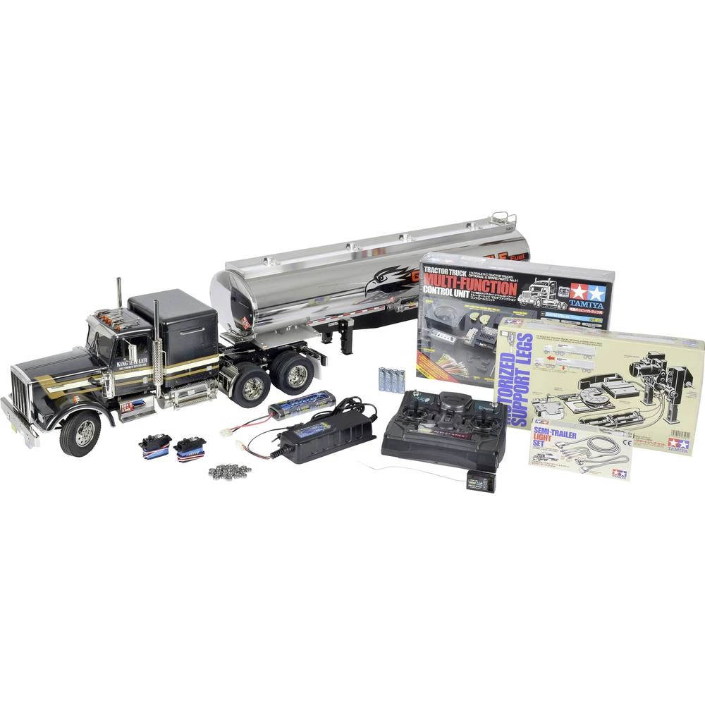 Tamiya 56336 King Hauler Black Edition 1:14 Električni RC model kamiona Deluxe uštedni set Predlakirani slika