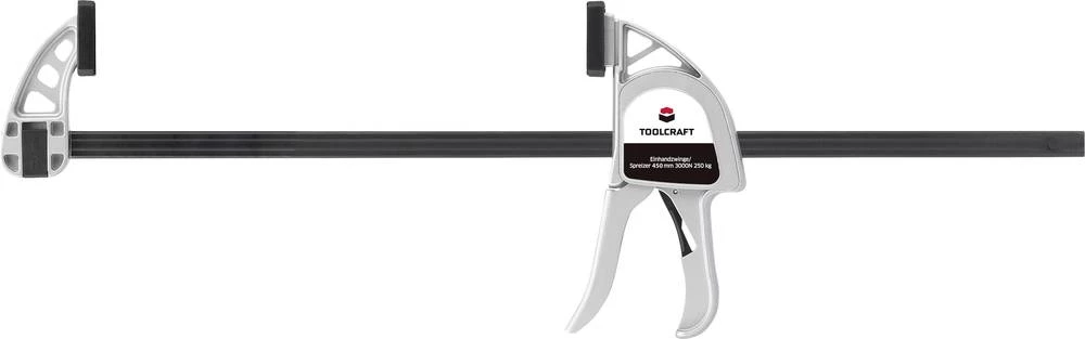 Aluminijska jednostruka stezaljka 450 x 85 mm 3000N TOOLCRAFT Dimenzije rastovora:85 mm slika