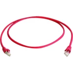 RJ45 (prekrižene) Mreža Priključni kabel CAT 6A S/FTP 0.5 m Crvena Vatrostalan, Bez halogena Telegärtner