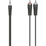 Hama 00200721 utičnica / Cinch audio priključni kabel [1x 3,5 mm banana utikač - 2x muški cinch konektor] 5 m crna