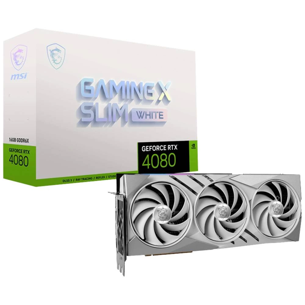 MSI GEFORCE RTX 4080 16GB GAMING X SLIM WHITE grafička kartica NVIDIA GDDR6X MSI grafička kartica RTX 4080 GDDR6X-RAM slika