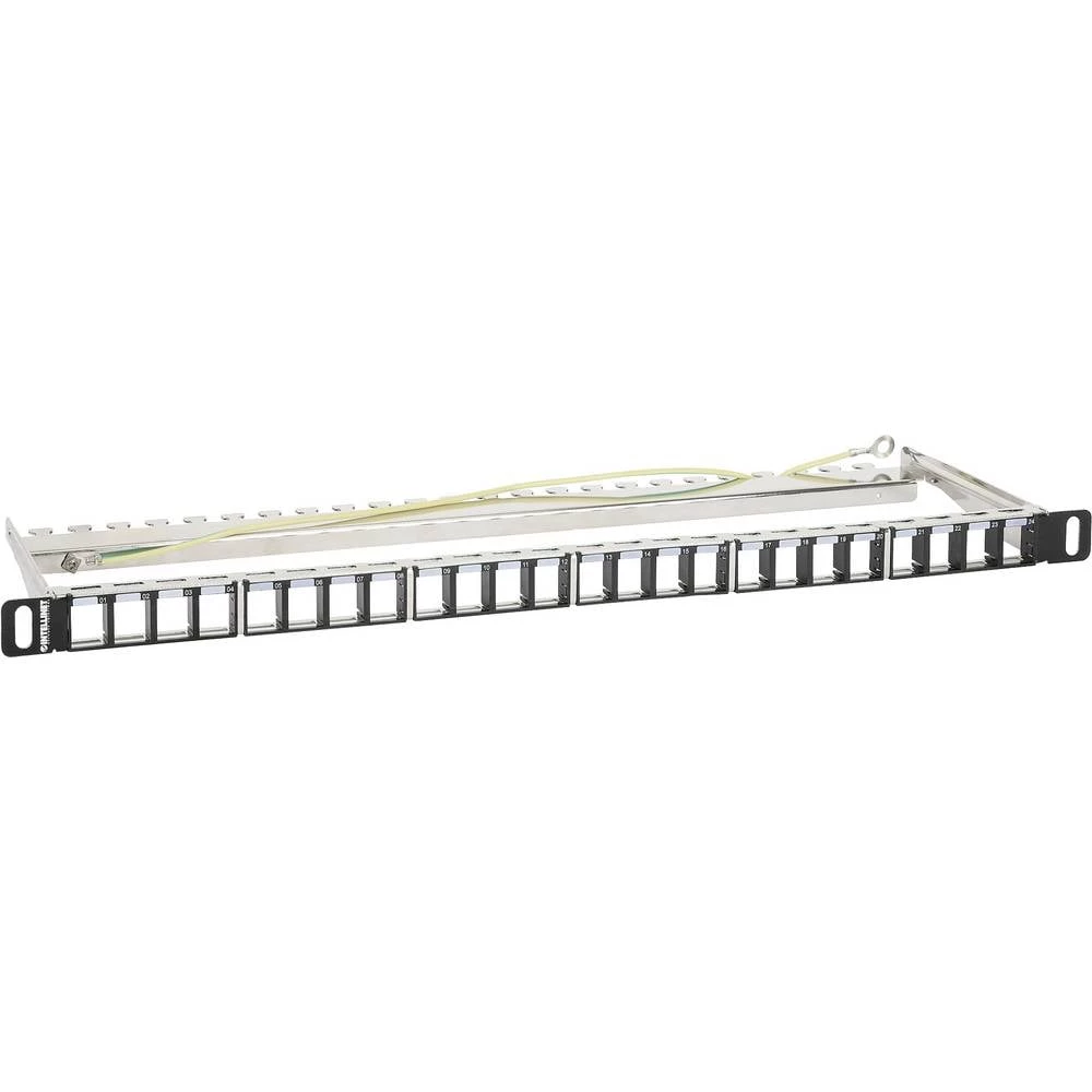Intellinet 24-Port Patchpanel geschirmt und unbestückt 0,5 HE schwarz für Keystone-Jacks Patch panel 483 mm (19") neopre slika