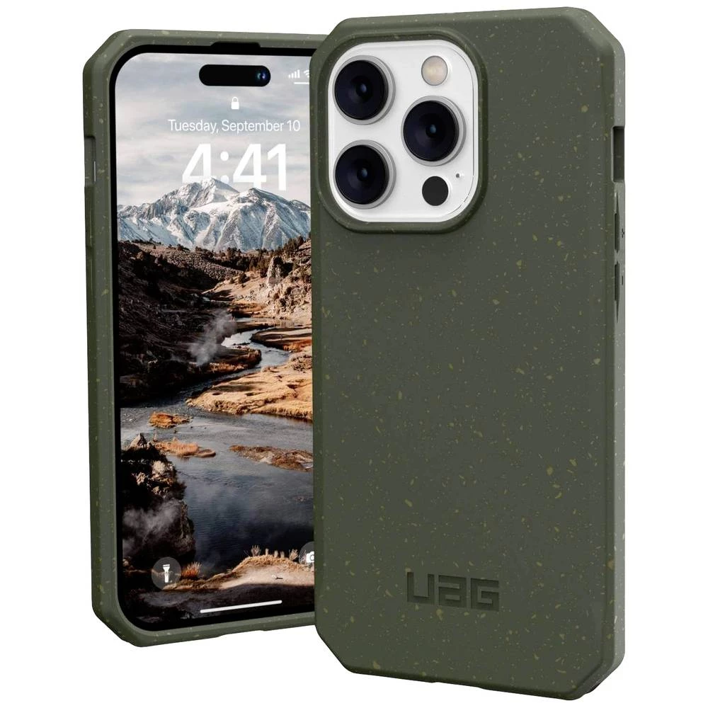 Urban Armor Gear Outback-BIO Pogodno za model mobilnog telefona: iPhone 14 Pro, maslinasta Urban Armor Gear Outback-BIO case Apple iPhone 14 Pro maslinasta slika