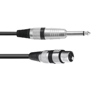 Omnitronic 3022516L XLR adapter cable [1x XLR utičnica 3-polna - 1x klinken utikač 6.3 mm (mono)] 0.90 m crna slika