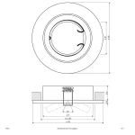 EVN 517001 517001 ugradbeni prsten   halogena žarulja bez 50 W bijela