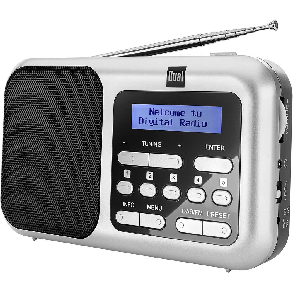 Dual DAB 4.2 desktop radio DAB+ (1012), DAB (1013), ukw DAB+, ukw srebrna slika