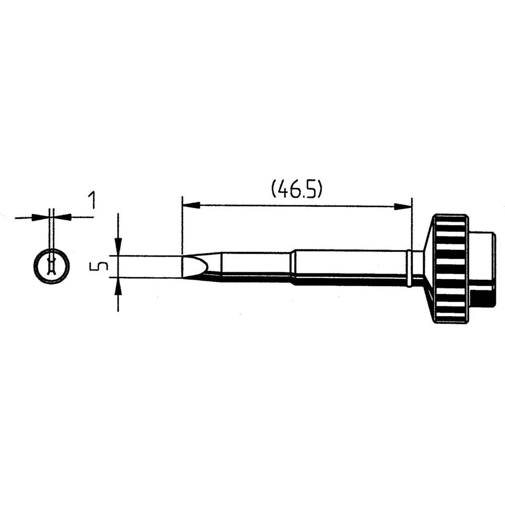 Ersa 0612GDLF Lemni vrh Dljetast oblik, ravan Veličina vrha 5 mm Content 10 ST slika