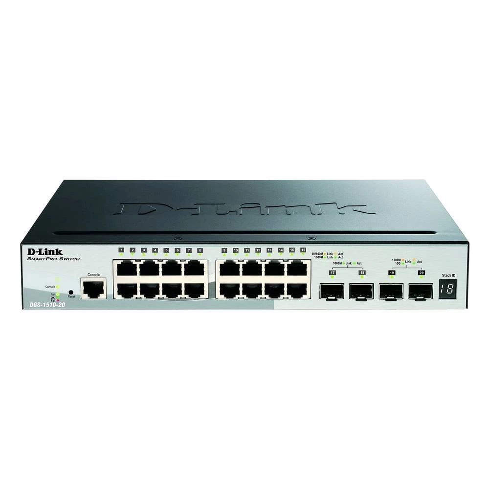 D-Link DGS-1510-20/E mrežni preklopnik RJ45/sfp+ 16 + 4 ulaza 76 Gbit/s slika