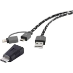 Renkforce Micro-USB/USB-Câ„˘/Lightning 3-u-1 kabel za punjenje i sinkronizaciju 0,2 m