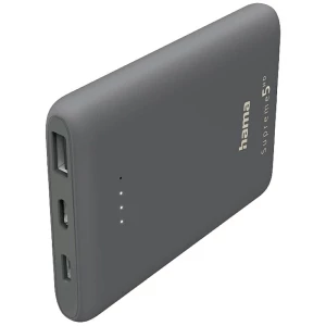 Hama Supreme 5HD powerbank (rezervna baterija) 5000 mAh  LiPo USB a, USB-C® tamnosiva slika