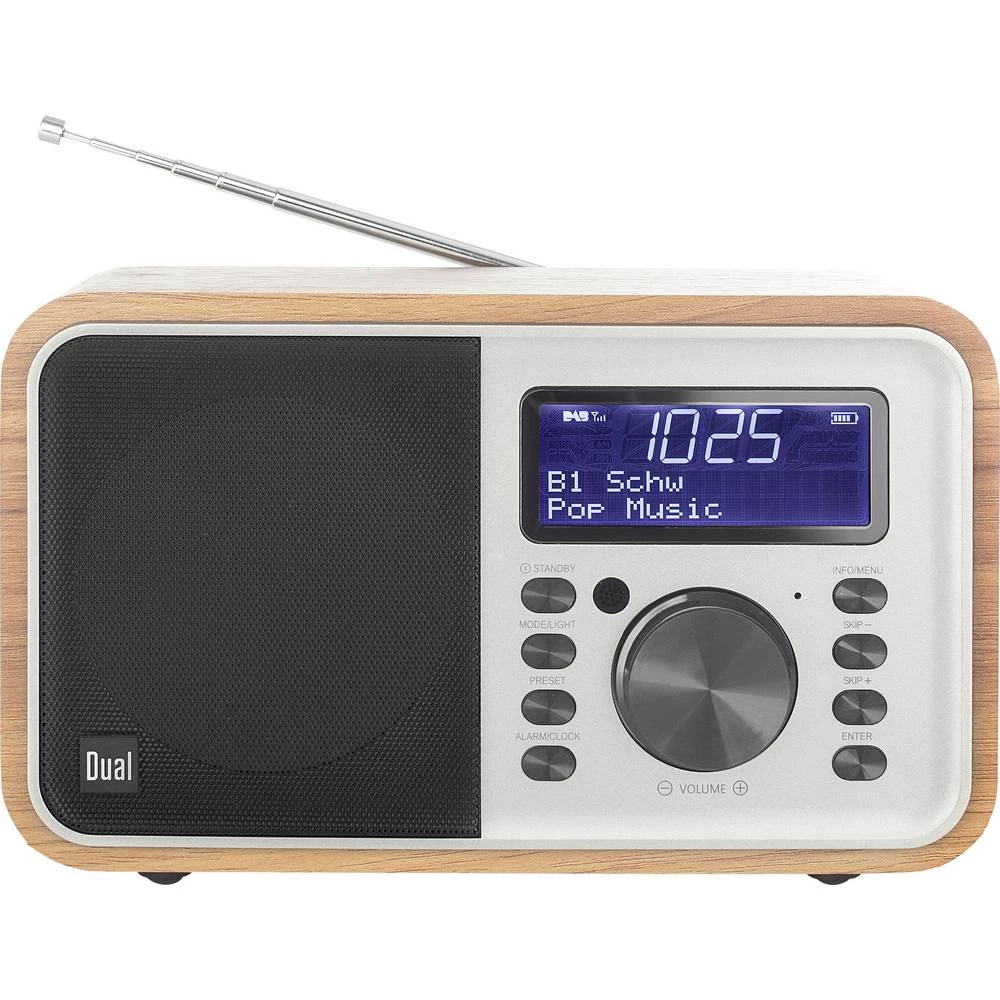 Dual    DCR 51    desktop radio    DAB+ (1012), ukw    aux, Bluetooth, DAB+, sd, ukw, USB        funkcija alarma, mogućnost punjenja    drvo slika