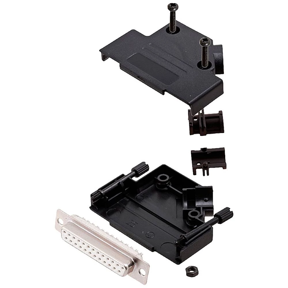 Višestruki ženski konektor D-SUB komplet 45 ° Broj polova: 25 Lemni kup encitech D45PK-P-25-DMS-W-K 1 ST slika