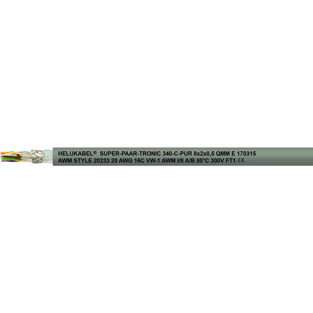 Helukabel 49846-1000 vod za vučni lanac S-PAAR-TRONIC 340-C-PUR 20 x 0.34 mm² siva 1000 m slika