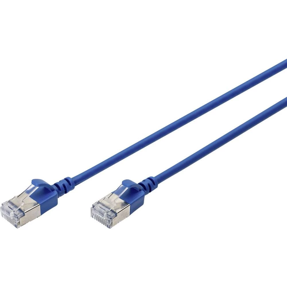 Digitus DK-1632-A-030S-B RJ45 mrežni kabel, Patch kabel CAT 6a F/FTP 3 m plava boja kodiran u boji, sa zaštitom, višežič slika