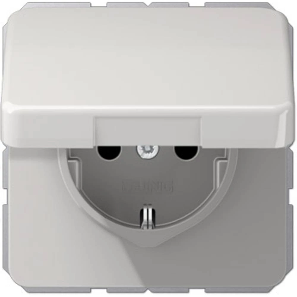 Jung 1-struki Umetak Šuko utičnica s preklopnim poklopcem Siva CD1520BFKLLG slika