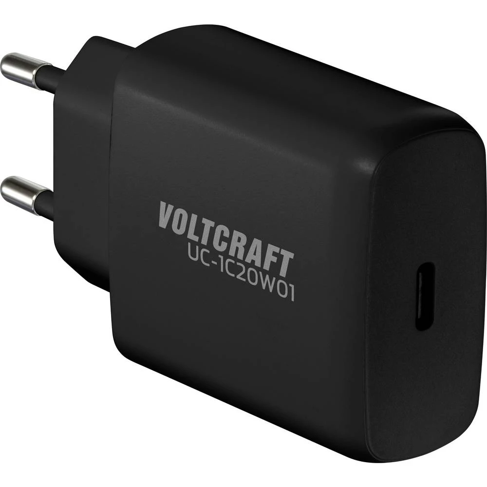 VOLTCRAFT UC-1C20W01 USB punjač 20 W unutrašnje područje, utičnica Izlazna struja maks. 3 A USB-C® Broj izlaza: 1 x GaN slika