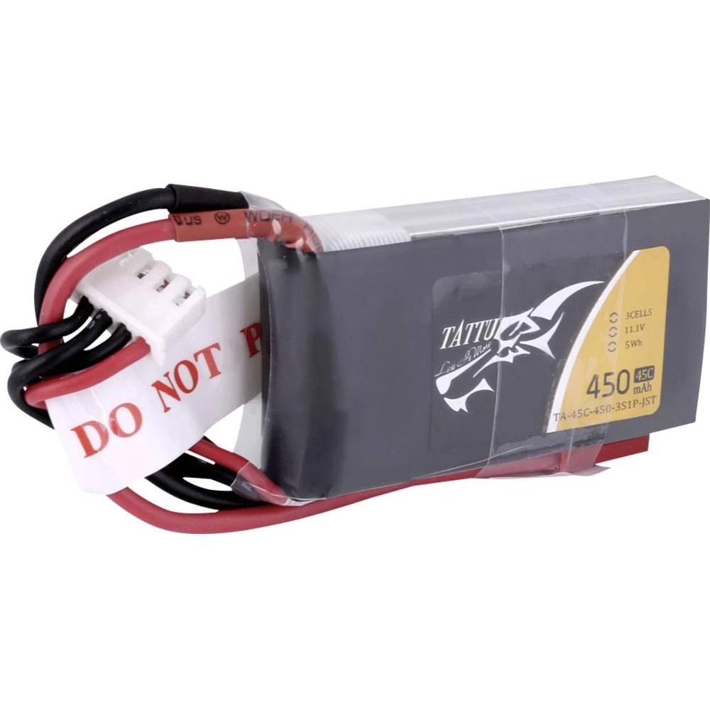 LiPo akumulatorski paket za modele 11.1 V 450 mAh Broj ćelija: 3 45 C Tattu Softcase BEC slika