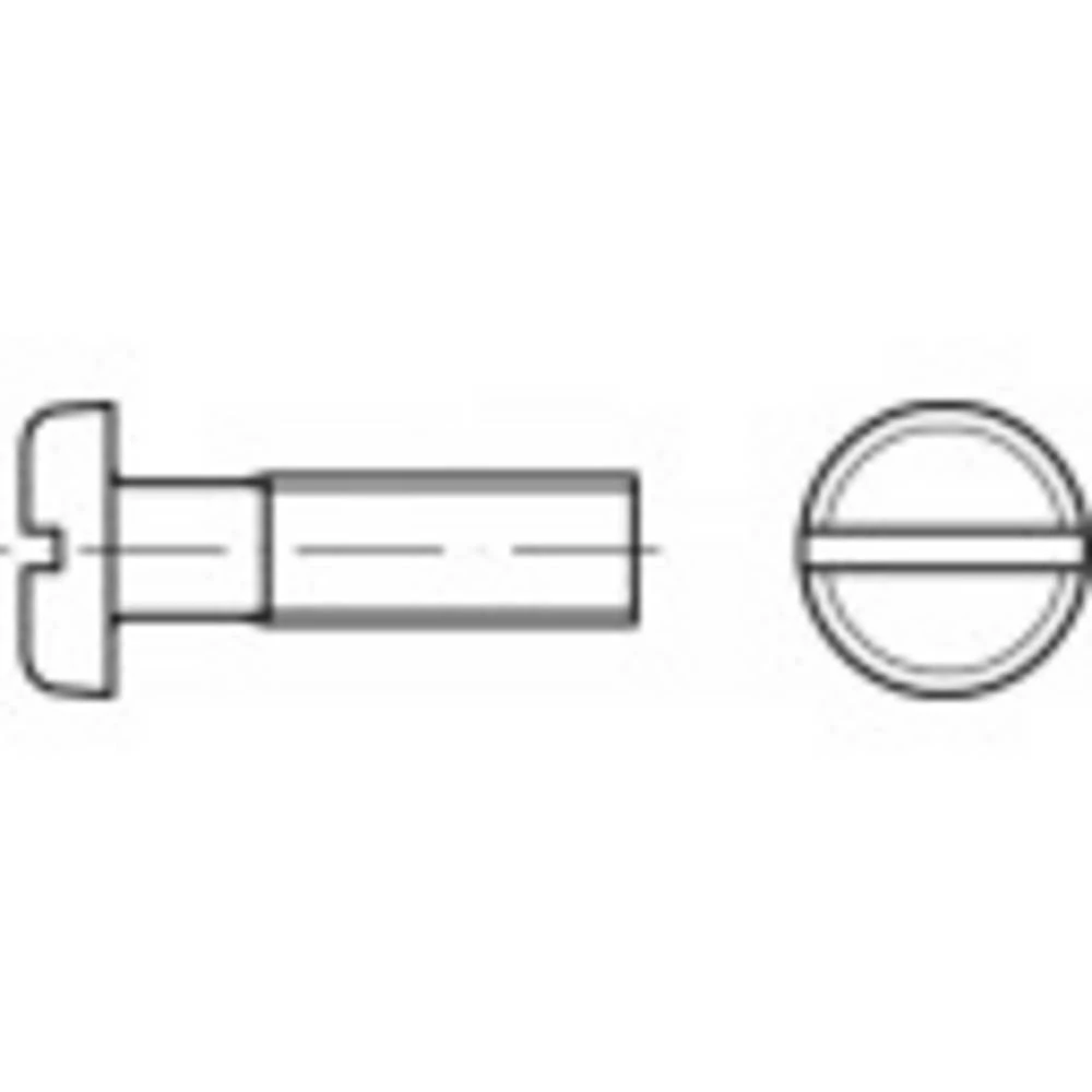 TOOLCRAFT  1059864 vijci s plosnatom glavom M6 25 mm utor DIN 85   nehrđajući čelik A2 200 St. slika