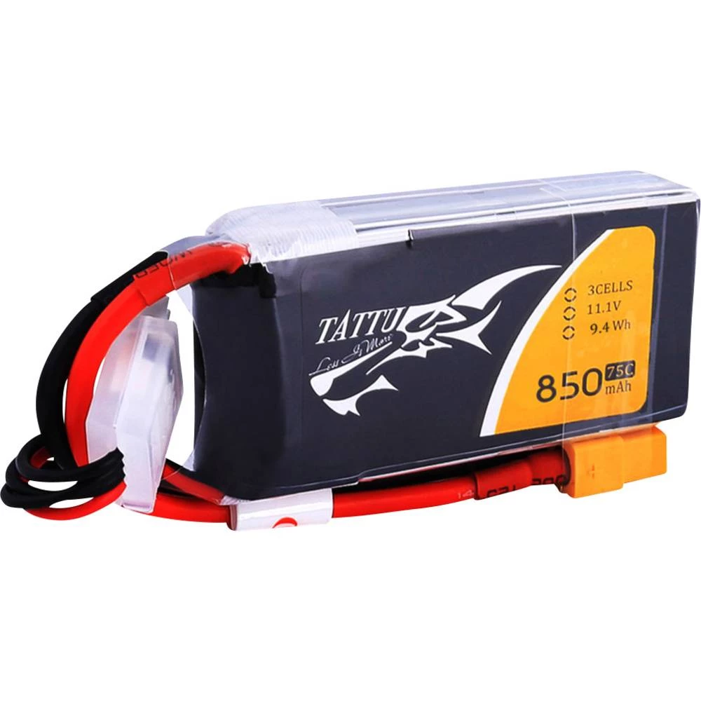 LiPo akumulatorski paket za modele 11.1 V 850 mAh Broj ćelija: 3 75 C Tattu Softcase XT60 slika