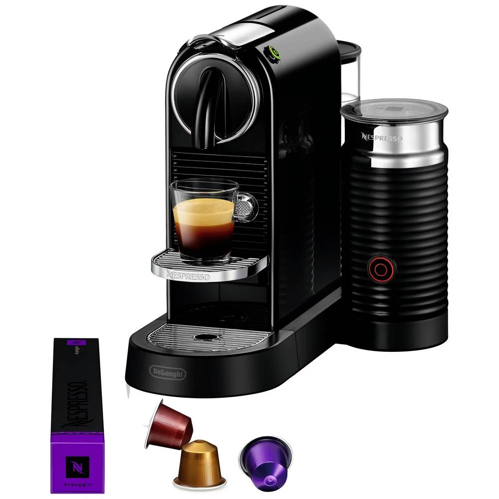 DeLonghi MC DE DL-NESPRESSO EN267.BAE NA30086 0132192158 aparat za kavu s kapsulama crna, plemeniti čelik uključujući kapsule, s aeroccino slika