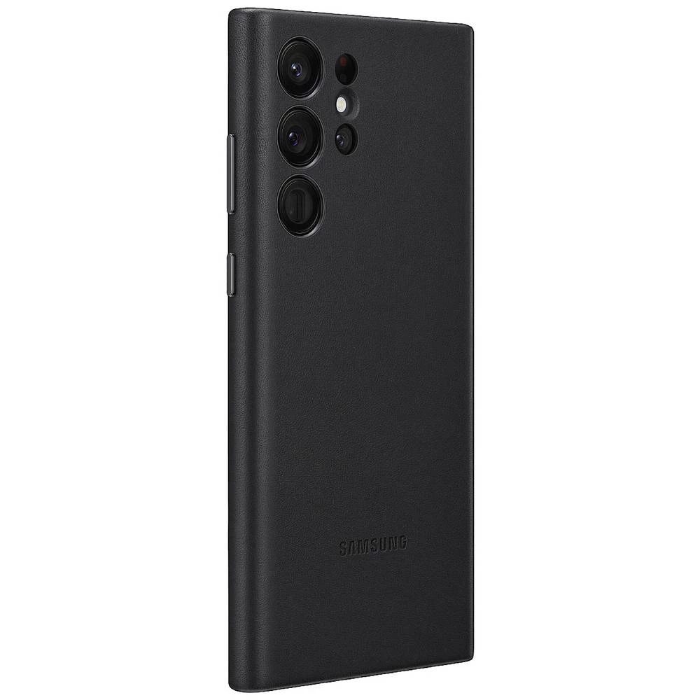 Samsung Leather Cover stražnji poklopac za mobilni telefon Samsung Galaxy S22 Ultra crna slika