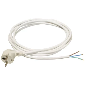 as - Schwabe PVC spojni kabel 10m, bijeli, plastificirani kabel H05VV-F 3G1.5 AS Schwabe 70807 struja priključni kabel bijela 10 m slika