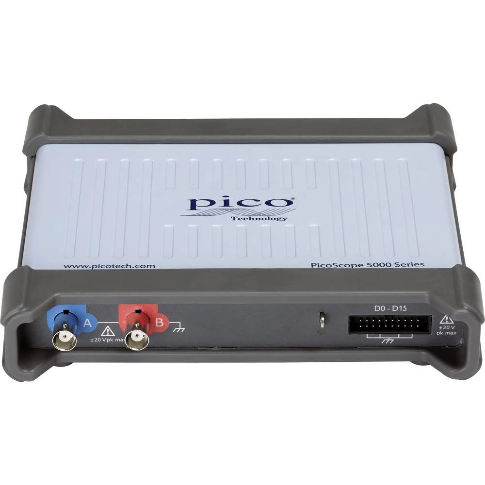 Namjenski osciloskop pico PicoScope 5244D MSO 200 MHz 500 MSa/s 512 Mpts 16 Bit Spektralni analizator, Funkcija generatora, Digi slika