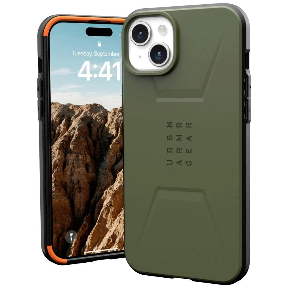 Urban Armor Gear Civilian MagSafe stražnji poklopac za mobilni telefon Apple iPhone 15 Plus maslinasta slika