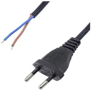 Akyga struja priključni kabel [1x slobodan kraj - 1x europski muški konektor] 1.50 m crna slika