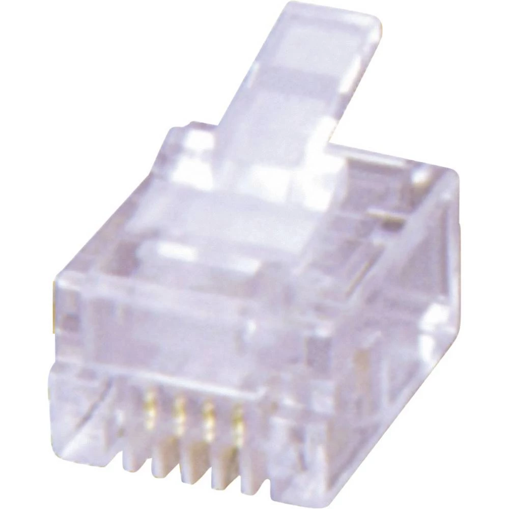 MH Connectors MHRJ114P4CR 6510-0104-02 ravni muški konektor Broj pola: 4P4C prozirna 1 St. slika