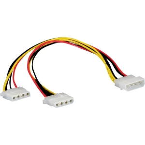 Roline struja priključni kabel [1x 4-polni električni muški konektor ide - 2x 4-polni električni ženski konektor ide] 30.00 cm crna, crvena, žuta slika