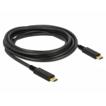 Delock USB-C kabel USB 2.0 USB-C® utikač, USB-C® utikač 3.00 m crna 83325