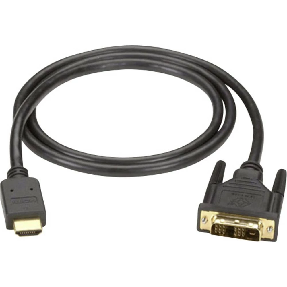 Black Box HDMI Priključni kabel [1x Muški konektor HDMI - 1x Muški konektor DVI, 18 + 1 pol] 2 m Crna slika