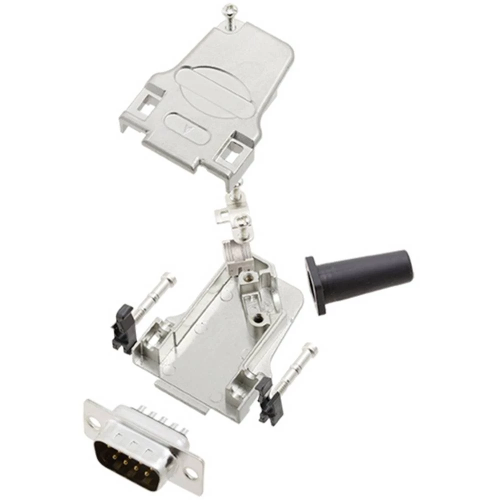 TRU COMPONENTS TCD45ZF09DBPK 7708664 komplet D-Sub pinskih konektora 45 ° Broj polova: 9 lemni kup 1 St. slika