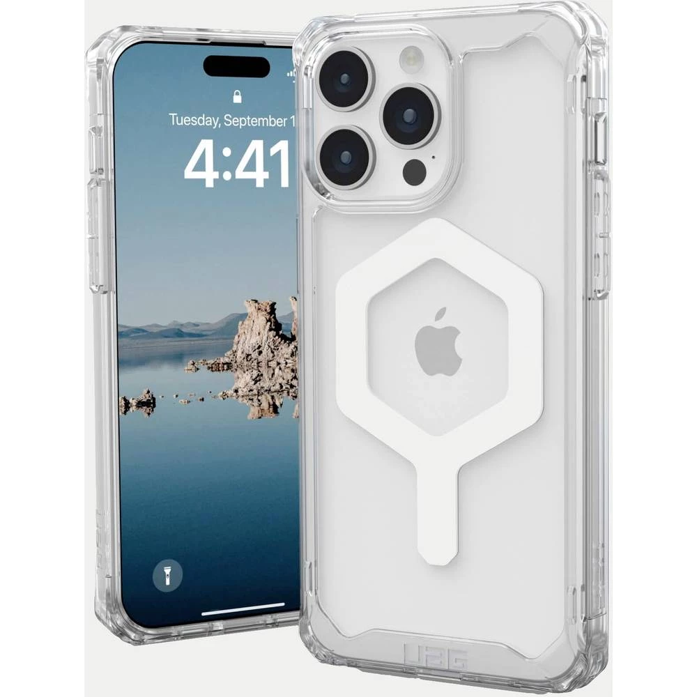 Urban Armor Gear Plyo MagSafe stražnji poklopac za mobilni telefon Apple iPhone 15 Pro Max led, prozirna, bijela slika