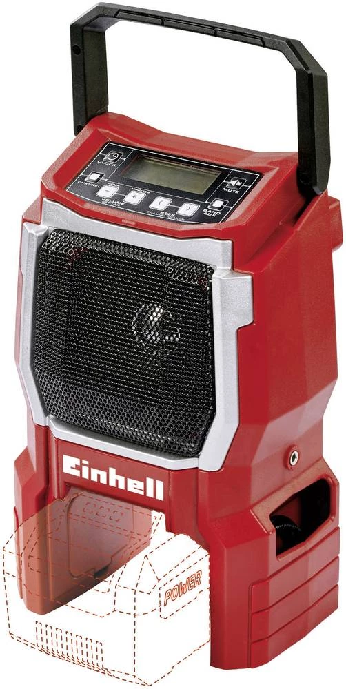 Einhell Power X-Change TE-CR 18 Li - Solo UKW radio za gradilišta, outdoor radio AUX Crvena slika