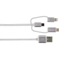 Skross USB kabel [1x USB - 1x muški konektor USB-C™, muški konektor micro USB , muški konektor Apple dock lightning] 1. slika